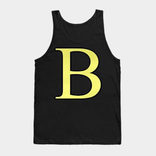 The Letter B in Shadowed Gold Tank Top